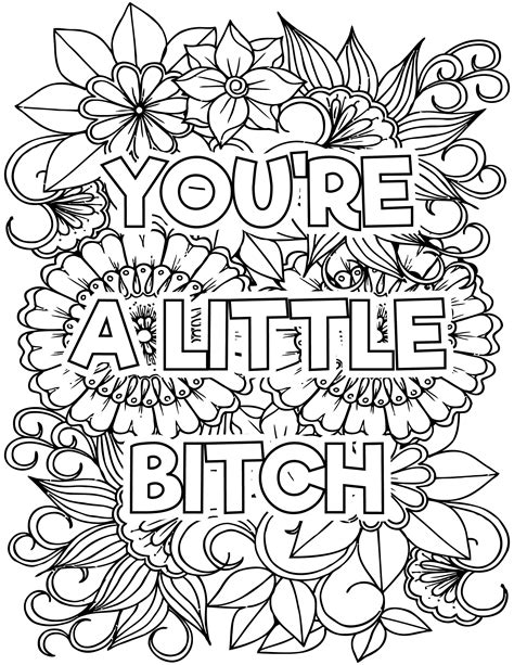 Coloring Pages Swear Words Printable