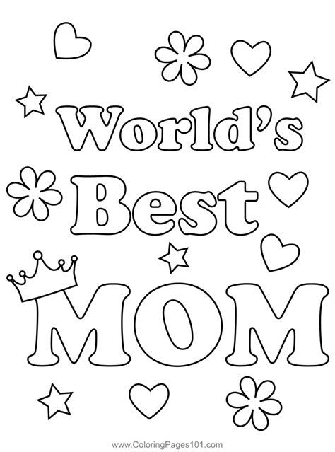Coloring Pages That Say Mom Coloring Pages