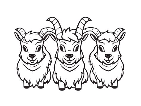 Coloring Pages Three Billy Goat Coloring Pages