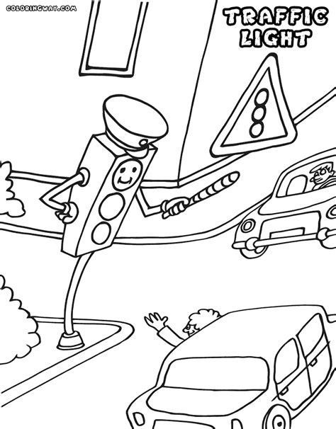 Coloring Pages Traffic Lig