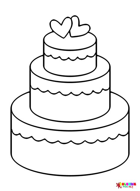 Coloring Pages Wedding Cake