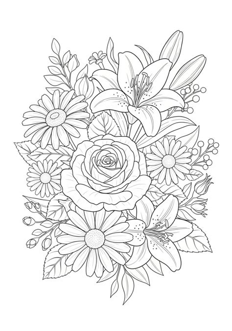 Coloring Picture Of Flowers