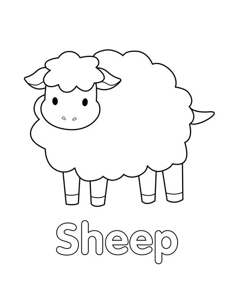 Coloring Pictures Of A Sheep