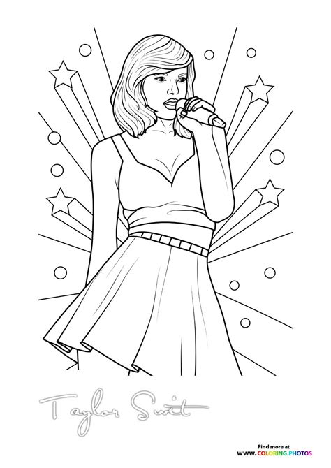 Coloring Pictures Of Taylor Swif