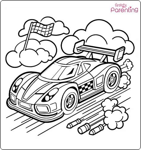 Coloring Racing Car