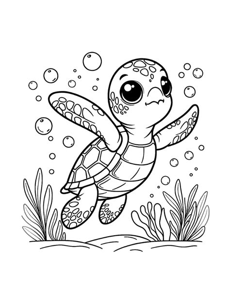 Coloring Sea Turtle