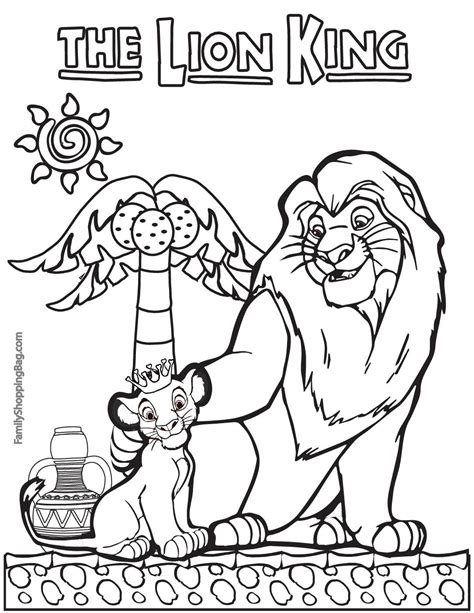 Coloring Sheets Lion King