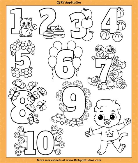 Coloring Sheets With Numbers