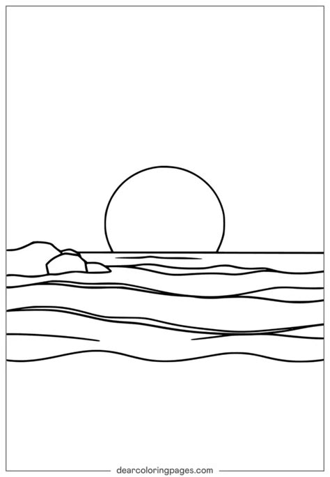 Simple Coloring Book Page