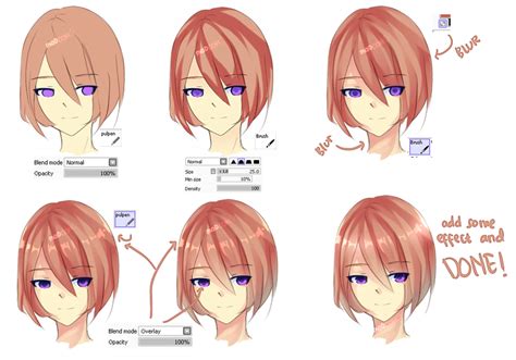 Coloring Tutorial by Maocchi on DeviantArt Drawing hair tutorial