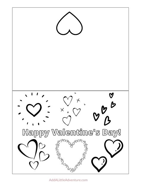 Coloring Valentine Card
