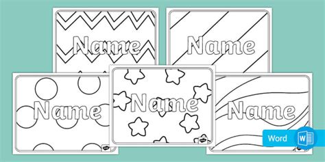 Coloring Your Name