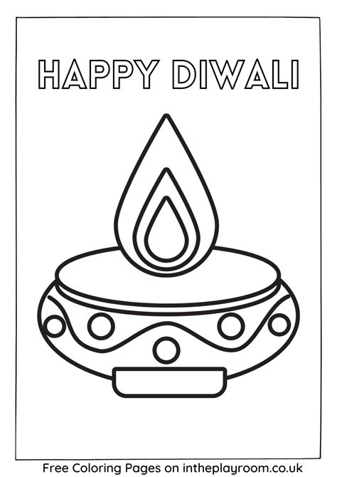 Coloring pages kids Diwali Printable Worksheets