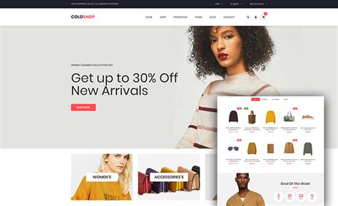 Coloshop Free Bootstrap Ecommerce Website Template