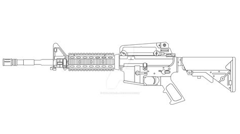 Colt M4A1 Lineart by SpillnerLoL on DeviantArt