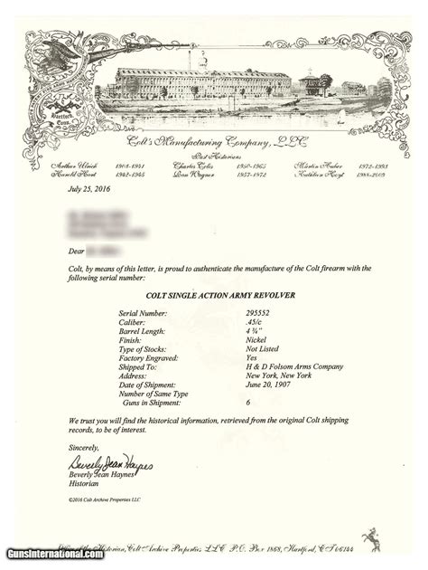 Colt factory letter value. .  ...