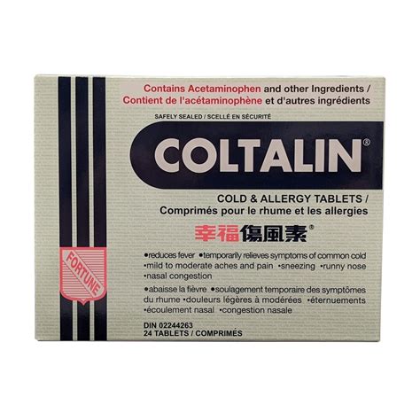 Coltalin Cold and Allergy Tablets (24 Tablets) - beyondRx.ca