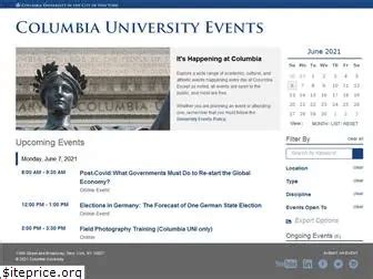 Columbia University Events Calendar