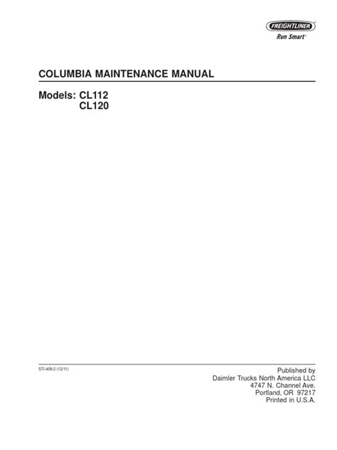 Columbia maintenance manual models cl112 cl120. - Data literacy a user s guide.