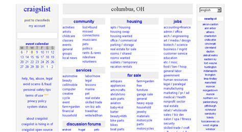 Columbus ohio craigslist org. Engage with the personals in Ohio on DoULike and explore a cozy and welcoming setting. Make your initial step to interact with others by signing up, sharing relevant details, and adding a picture to enhance your account. Embark on a lively network of activity partners, where the chance to interact in engaging conversations with like-minded ... 
