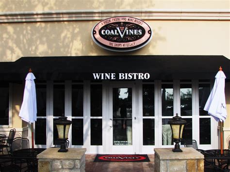 Colvines - Coal Vines has an average price range between $6.00 and $18.00 per person. When compared to other restaurants, Coal Vines is moderate. Depending on the restaurant food, a variety of factors such as geographic location, specialties, whether or not it is a chain can influence the type of menu items available.