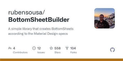 Com github rubensousa. ParsBottomSheetBuilder.  7. bottomsheetbuilder.  Contr...