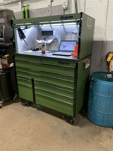 Combat green snap on tool box. This vintage Snap-on toolbox was found in an abandoned garage and about 80 years old. I know you can never replace that patina and I thought about leaving i... 