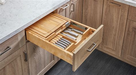 Combination Knife Holder/Cutting Board Drawer