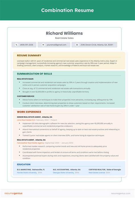 Combination Resume Template Excel Templates Excel Templates