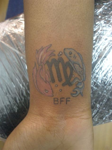Combination virgo and pisces tattoo. A Virgo Moon will make a Pisces Moon face the music, no matter how hard the mutable water sign tries to resist it. On the other hand, Pisces Moons and Libra Moons help each other find balance in ... 