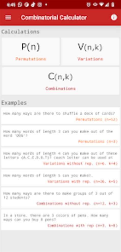 Combinatorial classes APK Download for Android 