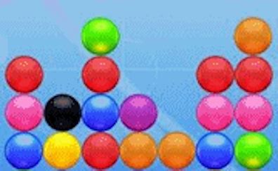 Combine game. Brain Game. In combine you have to turn the balls so that three balls of the same color combine and then disappear to create a ball of a new color. Unlocking new colors will earn you more points but the game will become harder. The game is played with the "arrow keys". You lose even if one ball cross the red line. 