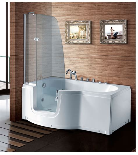 Combined bathtub and shower. This is an entire spa within a shower/tub. 10-year warranty. Check Price. American Standard 3060SH.LL 30-Inch By 60-Inch By 37-Inch Seated Shower with Drain. Freestanding and fits in most bathrooms. 15-year warranty on the tub shell, 10-year warranty on parts. Check Price. Sanctuary Medium Shower Enclosure Walk In Tub. 