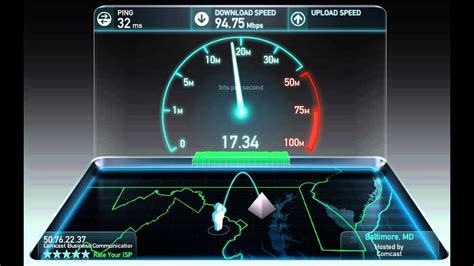 Comcast blast internet upload speed and C