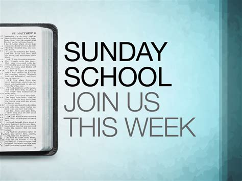 Come and join us every week, Sunday School at 9am