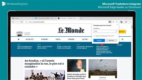 Come disabilitare la traduzione delle pagine Web su Microsoft Edge ...