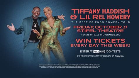 Comedians Tiffany Haddish and Lil Rel Howery performing at Stifel Theatre Friday, October 27