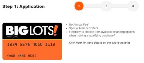 Open a new Big Lots Credit Card to receive $25 off your first in-store purchase when you use your Big Lots Credit Card. Cannot be combined with promotional financing. Only one account opening offer per account. By attempting to redeem this offer, user unconditionally agrees that all decisions by Big Lots are final regarding interpretation, fact .... 