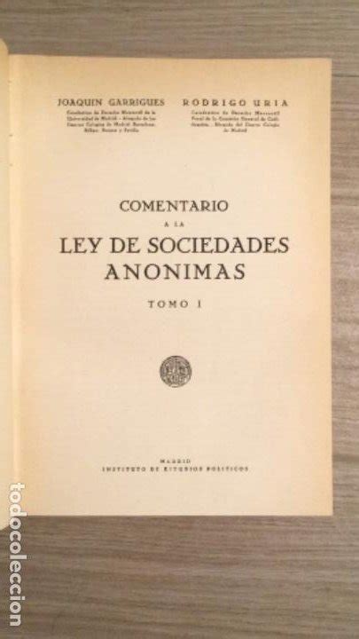 Comentarios a la ley de sociedades anonimas. - Bibliografi over arbejderforlaget, mondes forlag, forlaget tiden.