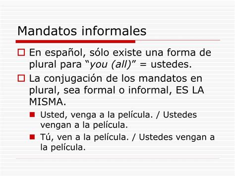 Most verbs have a regular “tú” command, and it is identical to the “él” form in Present Tense. Examples: Verb, "él" form in Present Tense, "tú" command. comer.. 