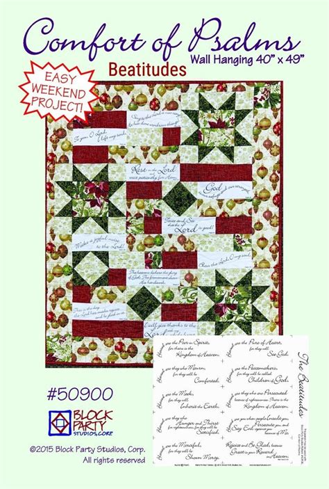 Comfort of Psalms Beatitudes Quilt Pattern Scripture Fabric Etsy