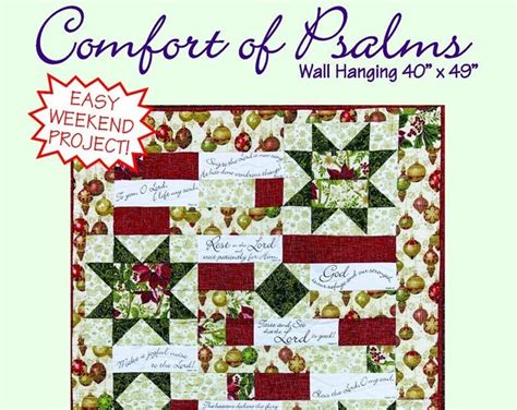 Comfort of Psalms Quilt Pattern Scripture Fabric Panel Kit Etsy