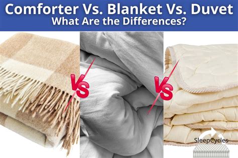 Comforter vs blanket. One of the primary differences between a comforter and a blanket lies in their material and construction. Comforters are typically made with a soft outer fabric … 