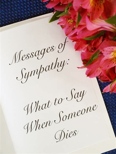 Comforting words to say when someone dies. Here are some sympathy messages for someone who lost their husband after a long illness. The most important thing to remember in this situation is not to imply that the person is relieved by the death of … 