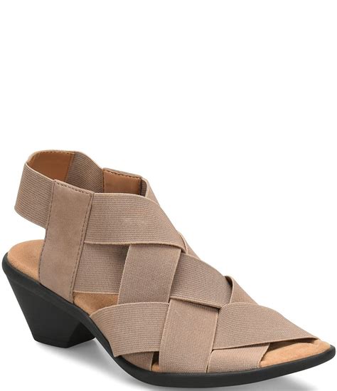 Comfortiva Farrow Elastic & Suede Woven Block …