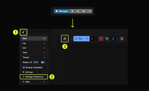 Comfyui manager button.  Here's an example of how you Manager Menu: Previously locat...