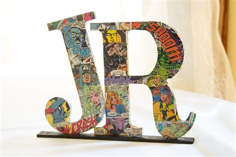 Comic Book Patterned Letter Decor