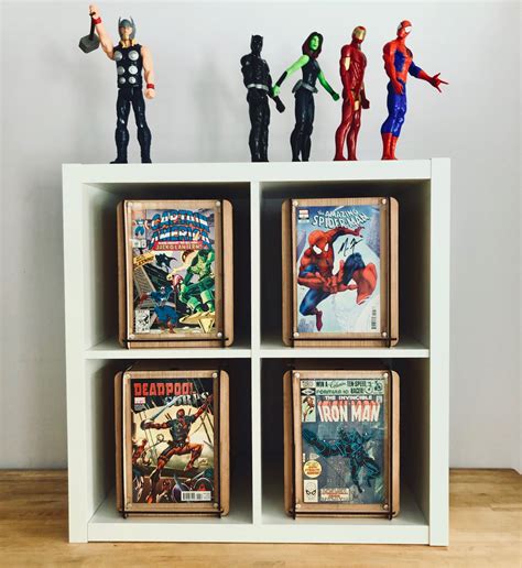 Comic Book Storage Boxes 3 Boxes with Comic Book Frame Display and St
