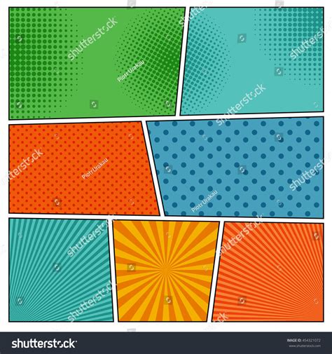 Comic book backgrounds in different colors Vector Image