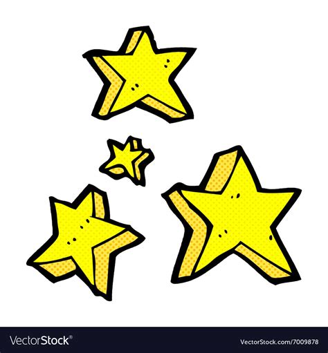 Comic cartoon stars Royalty Free Vector Image VectorStock